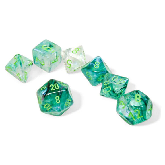 Chessex: Borealis Polyhedral Kelp/Light Green Luminary 7-Die Set