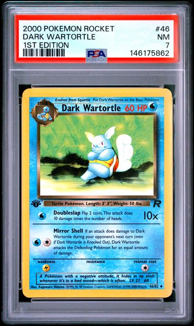 PSA 7 Pokémon TCG: 2000 1st edition Dark Wartotle 46/82 - Team Rocket