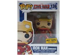 Funko PoP! Marvel: Iron Man (Unmasked)(Civil War) 136 (Hot Topic Exclusive)