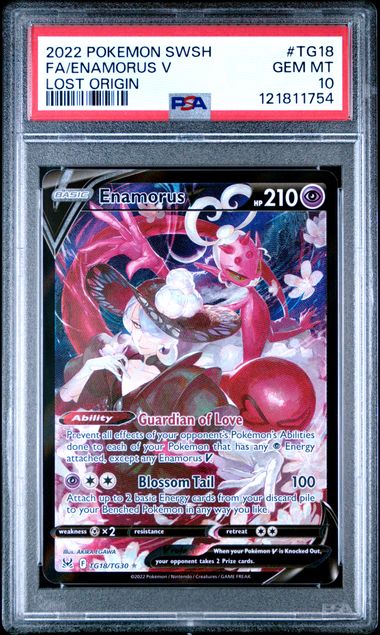 PSA 10 Pokemon TCG: 2022 Enamorus V TG18/TG30 - Lost Origin - 121811754