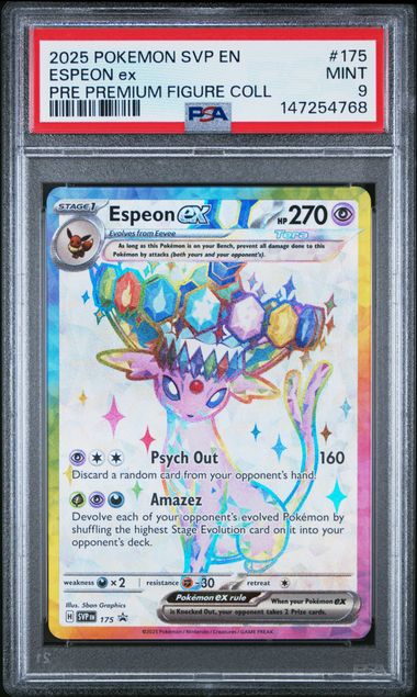 PSA 9 Pokémon TCG: Espeon Ex 175 - Promo - Pre Premium Collection