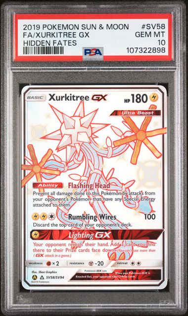 PSA 10 Pokemon TCG: 2019 Xurkitree GX SV58/SV94 S&M: Hidden Fates