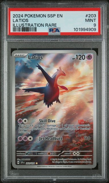 PSA 9 Pokémon TCG: 2024 Latios 203/191 - SV: Surging Sparks