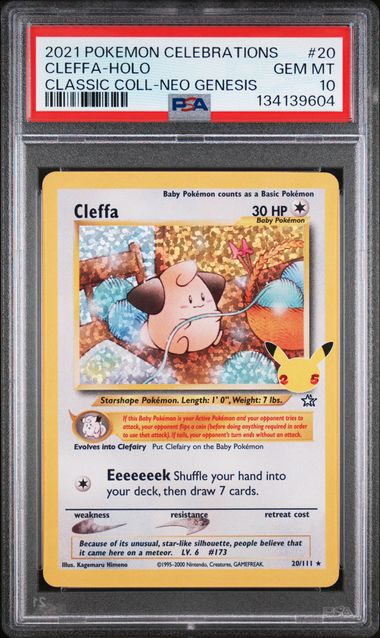 PSA 10 Pokémon TCG: 2021 Cleffa 20/111 Celebrations Classic Collection