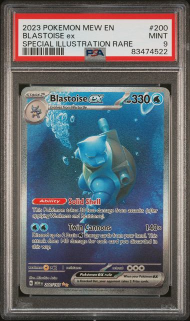PSA 9 Pokémon TCG: 2023 Blastoise Ex 200/165 S&V:151