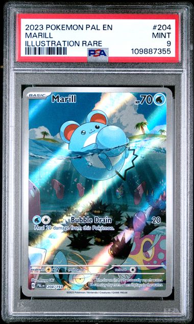 PSA 9 Pokemon TCG: 2023 Marill 204/193 Paldea Evolved
