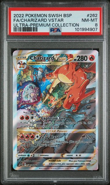 PSA 8 Pokémon TCG: 2022 Charizard VSTAR SWSH262 UPC Promo