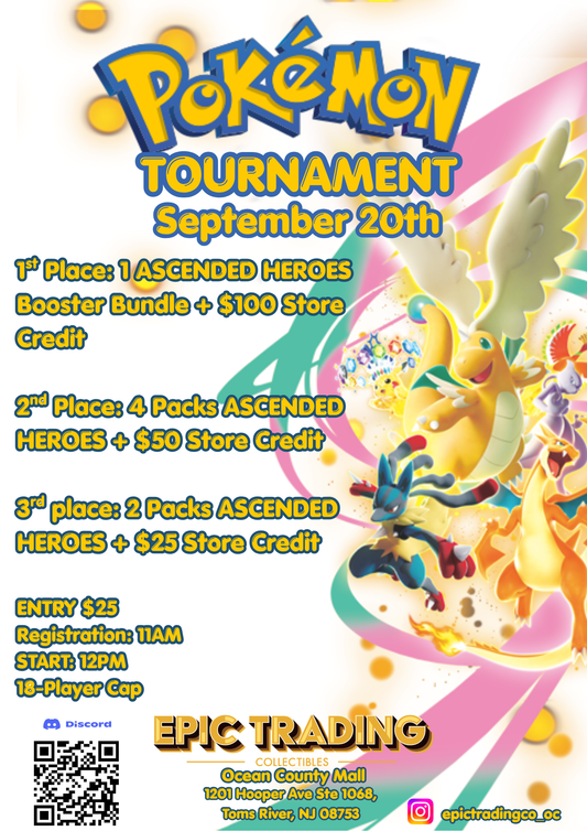 EPIC Pokémon TCG Pokémon "In-House" - Ocean County Mall - Sunday, September 20, 2026 (Copy)