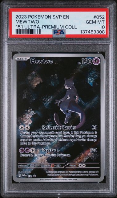 PSA 10 Pokémon TCG: 2023 Mewtwo - 052 - Black Star promo 151