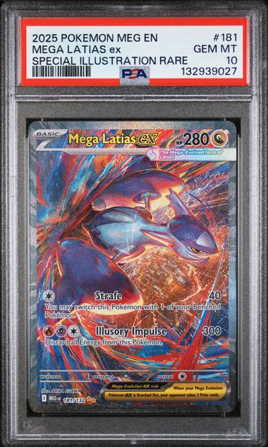 PSA 10 Pokémon TCG: 2025 - Mega Latias ex - 181/132 - MEG: Mega Evolution