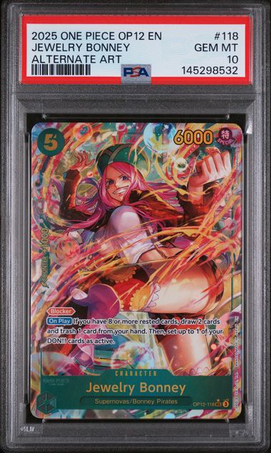 PSA 10 One Piece TCG: 2025 Jewelry Bonney - OP12-118 - Legacy of the Master