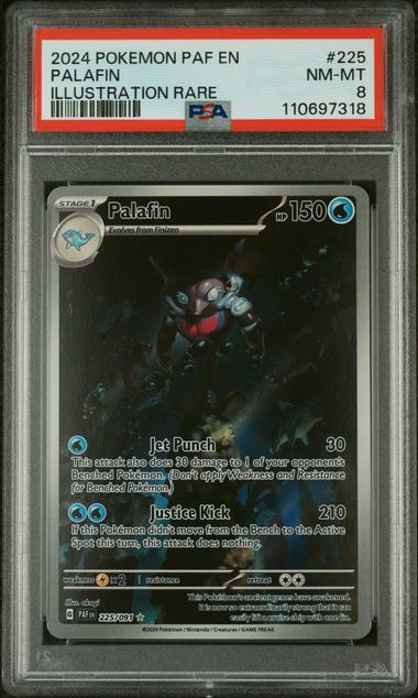 PSA 8 Pokémon TCG: 2024 Palafin - 225/091 - SV: Paldean Fates