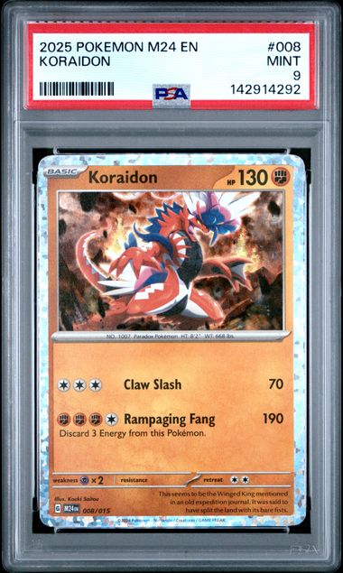 PSA 9 Pokémon TCG: 2025 Koraidon - 008/015 - M24: EN- McDonald's Collection