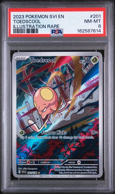 PSA 10 Pokémon TCG: 2023 POKEMON SVI EN-SCARLET & VIOLET #201 TOEDSCOOL ILLUSTRATION RARE