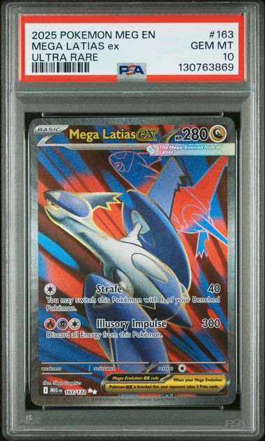 PSA  10 Pokemon TCG: 2025 Mega Latias ex 163/132 - Mega Evolution
