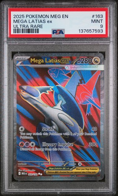 PSA 9 Pokémon TCG: Mega Latias ex 163/132 - Mega Evolution Ultra rare