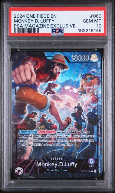 PSA 10 One Piece TCG: 2024 Monkey.D.Luffy - OP05-060 - Magazine Exclusive Promo