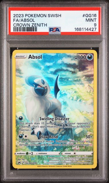 PSA 9 Pokémon TCG: 2023 Absol - GG16/GG70 - SWSH: Crown Zenith Galarian Gallery