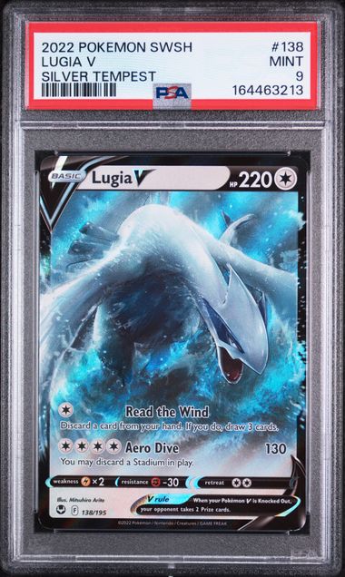 PSA 9 Pokémon TCG: 2022 Lugia V 138/195 - Silver Tempest
