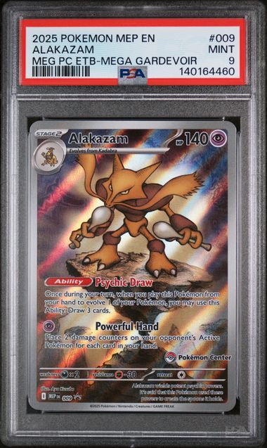 PSA 9 Pokémon TCG: 2025 Alakazam - #009 - Mega Gardevoir