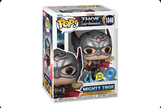 Funko PoP! Marvel: Mighty Thor (Thor Love and Thunder) 1046 ( Pop in a Box & Glows in the Dark)