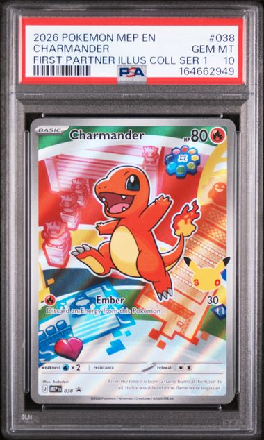 PSA 10 Pokémon TCG: 2026 Charmander 038 First Partner Illustration Collection Vol. 1