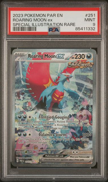 PSA 9 Pokémon TCG: 2023 Roaring Moon Ex 251/182 S&V: Paradox Rift