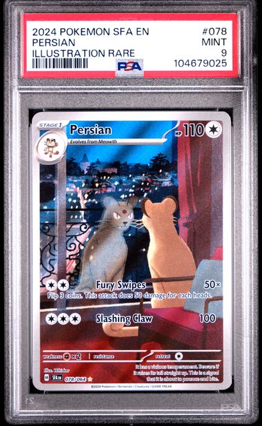PSA 9 Pokémon TCG: 2024 Persian 078/064 S&V: Shrouded Fable