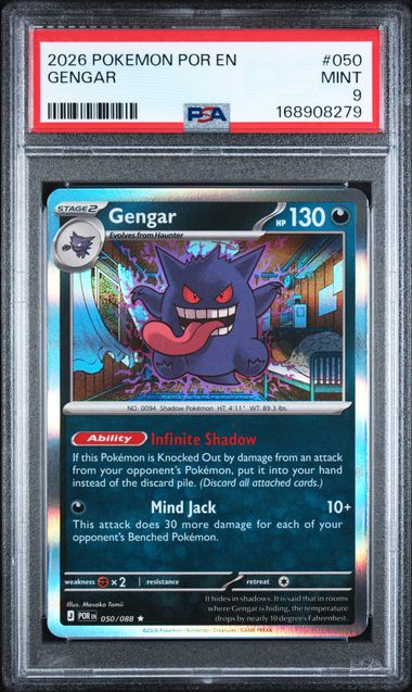 PSA 9 Pokémon TCG: 2026 Gengar 050/088 POR: Perfect Order