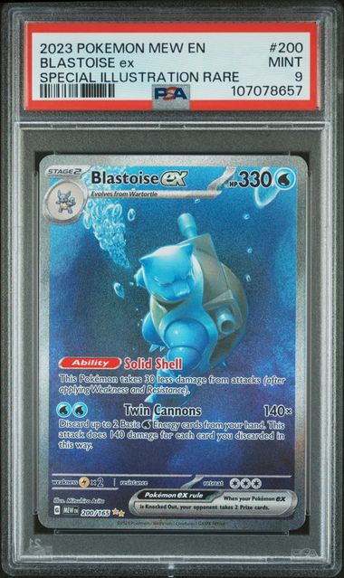 PSA 9 Pokémon TCG: 2023 Blastoise Ex 200/165 S&V:151