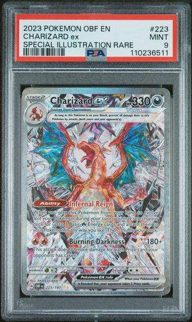 PSA 9 Pokémon TCG: 2023 Charizard ex 223/197 - SV: Obsidian Flames
