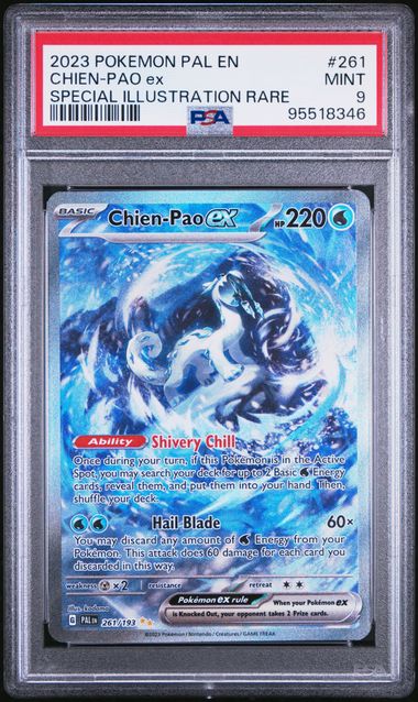 PSA 9 Pokemon TCG: 2023 Chien-Pao ex 261/193 Paldea Evolved