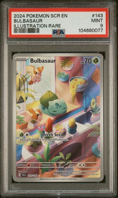 PSA 9 Pokémon TCG: 2024 Bulbasaur 143/142 Stellar Crown