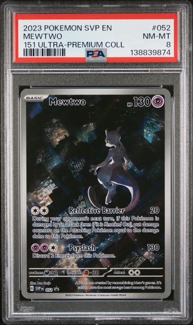 PSA 8 Pokémon TCG: 2023 Mewtwo - #052 - SV: Scarlet & Violet Promo