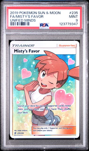 PSA 9 Pokémon TCG: 2019 Grimsley 235/236 SM: Unified Minds