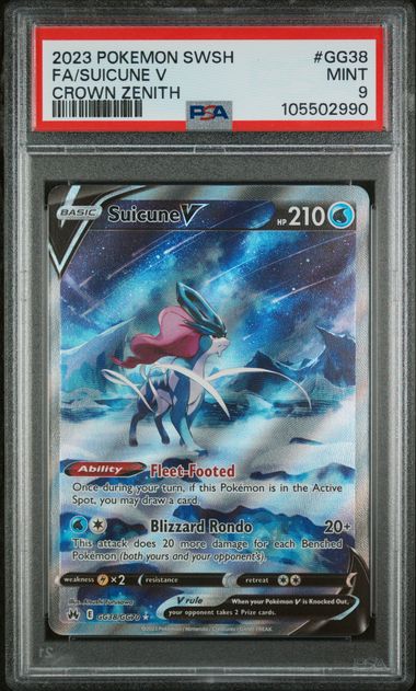 PSA 10 Pokémon TCG: 2023 Suicune V GG38/GG70 Crown Zenith