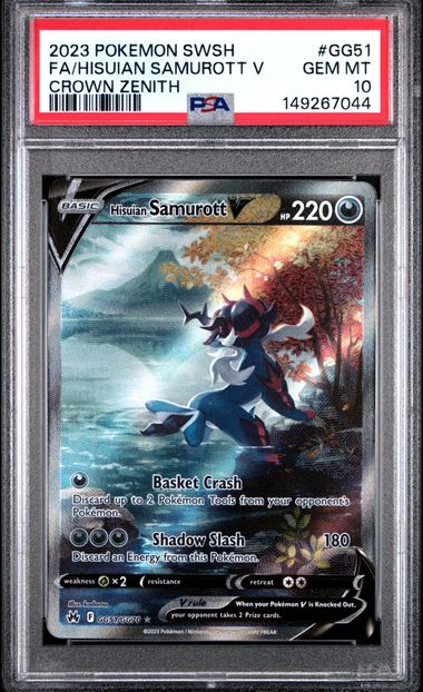 PSA 10 Pokémon TCG: 2023 Hisuian Samurott V GG51/GG70 SWSH: Crown Zenith