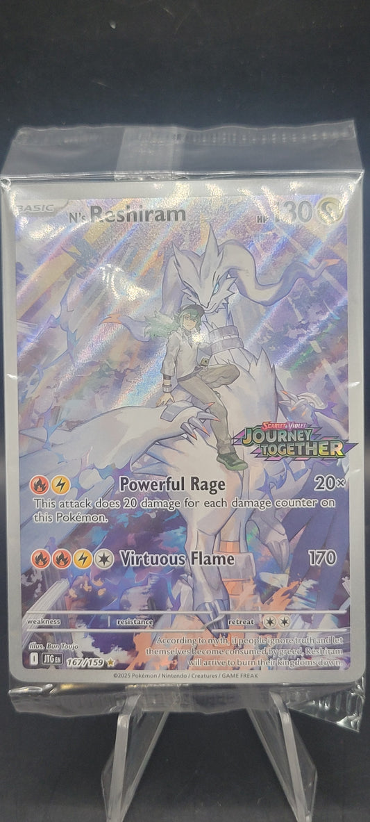 Pokémon TCG: 2025 N's Reshiram 167/159 SV: Journey Together Stamped Promo Sealed