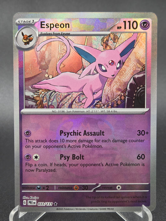 Pokémon TCG: 2025 Espeon Master Ball 033/131 SV: Prismatic Evolutions