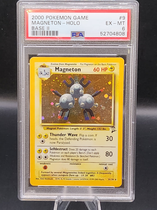 PSA 6 Pokemon TCG: 2000 Magneton 9/130 Base Set 2