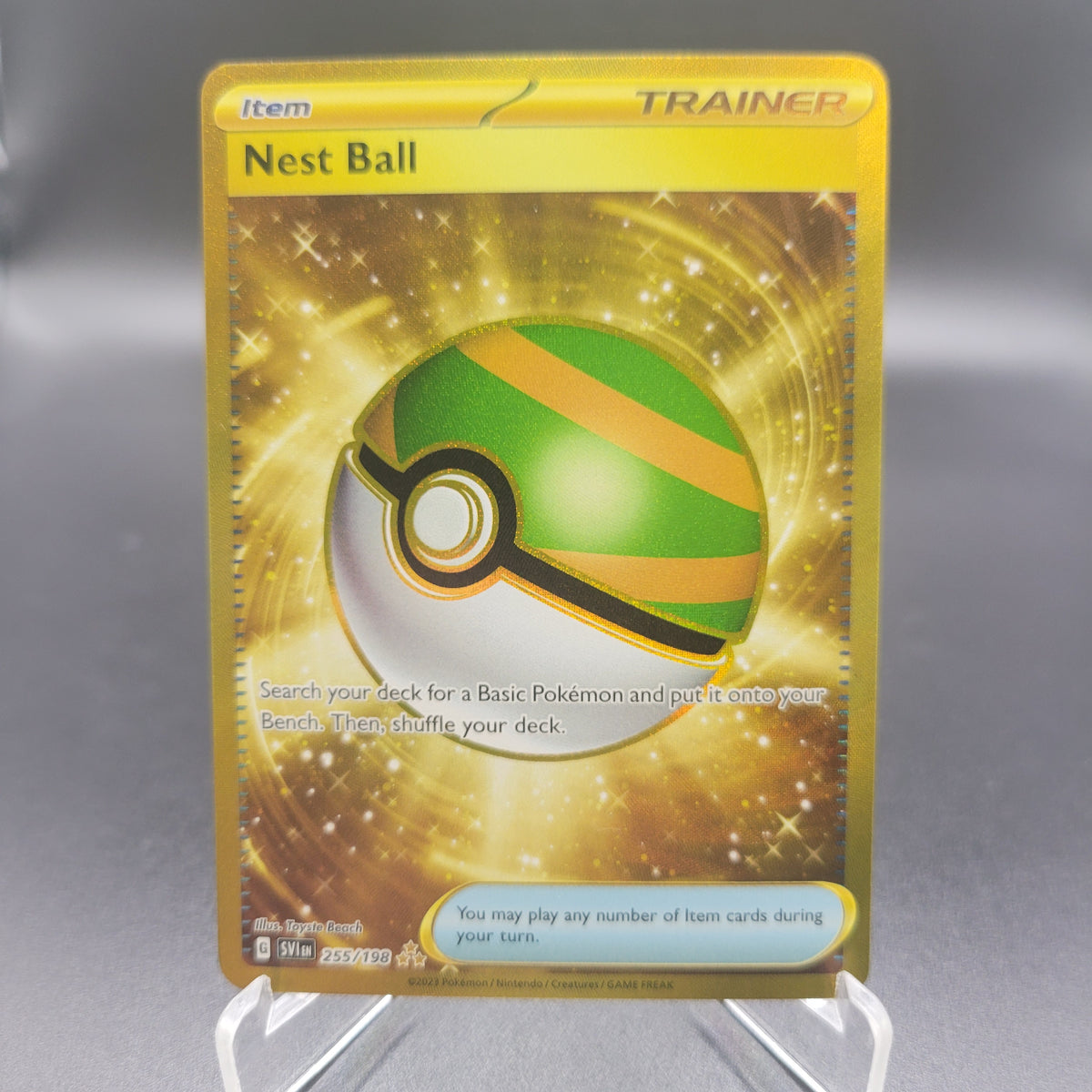 Pokémon TCG: 2023 Nest Ball - 255/198 - Scarlet & Violet Base Set Gold