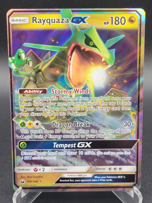 Pokémon TCG: 2018 Rayquaza GX 109/168 SM: Celestial Storm