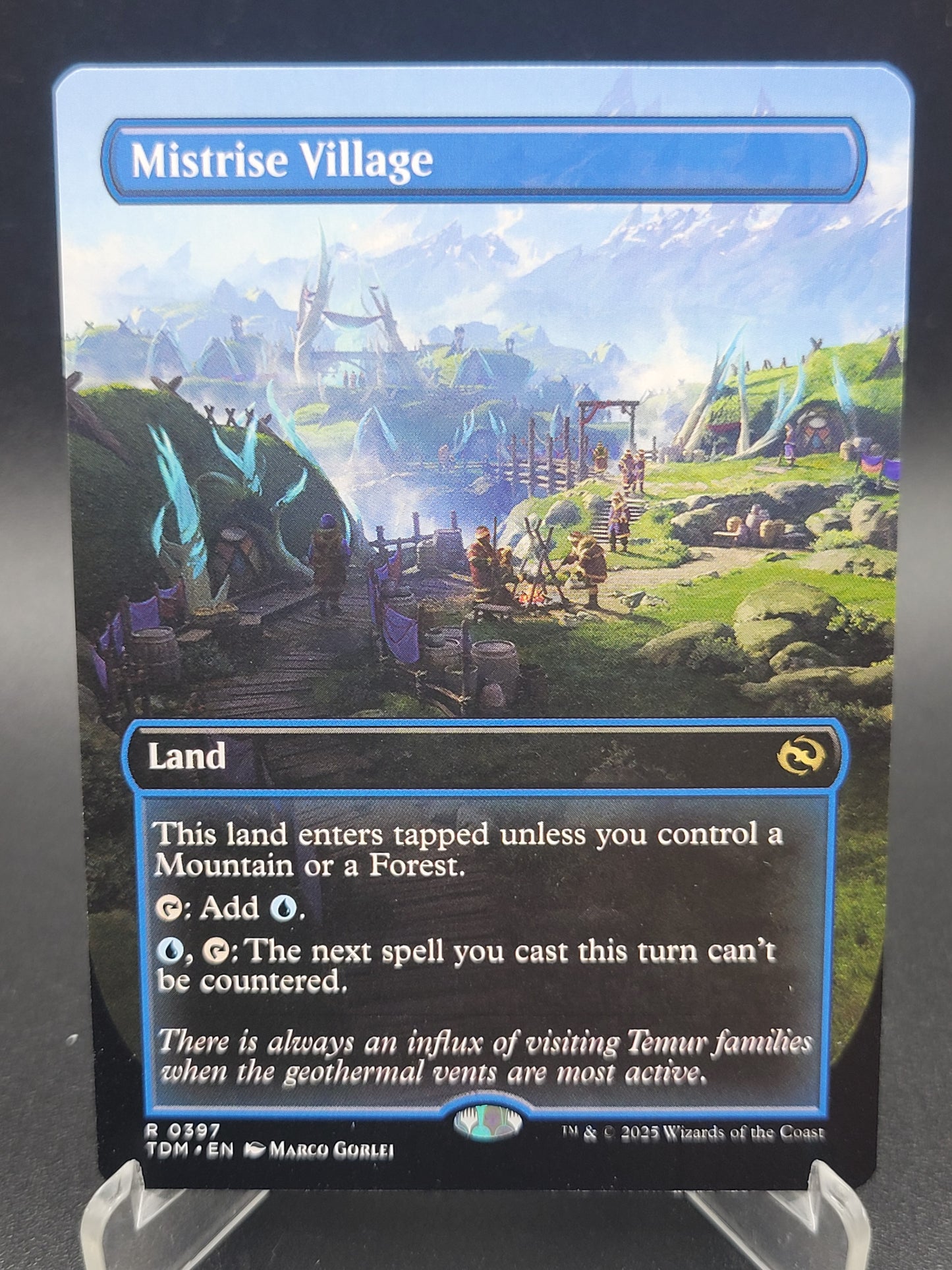 MTG TCG: Mistrise Village (Borderless) R 0397 TDM: Tarkir, Dragonstorm