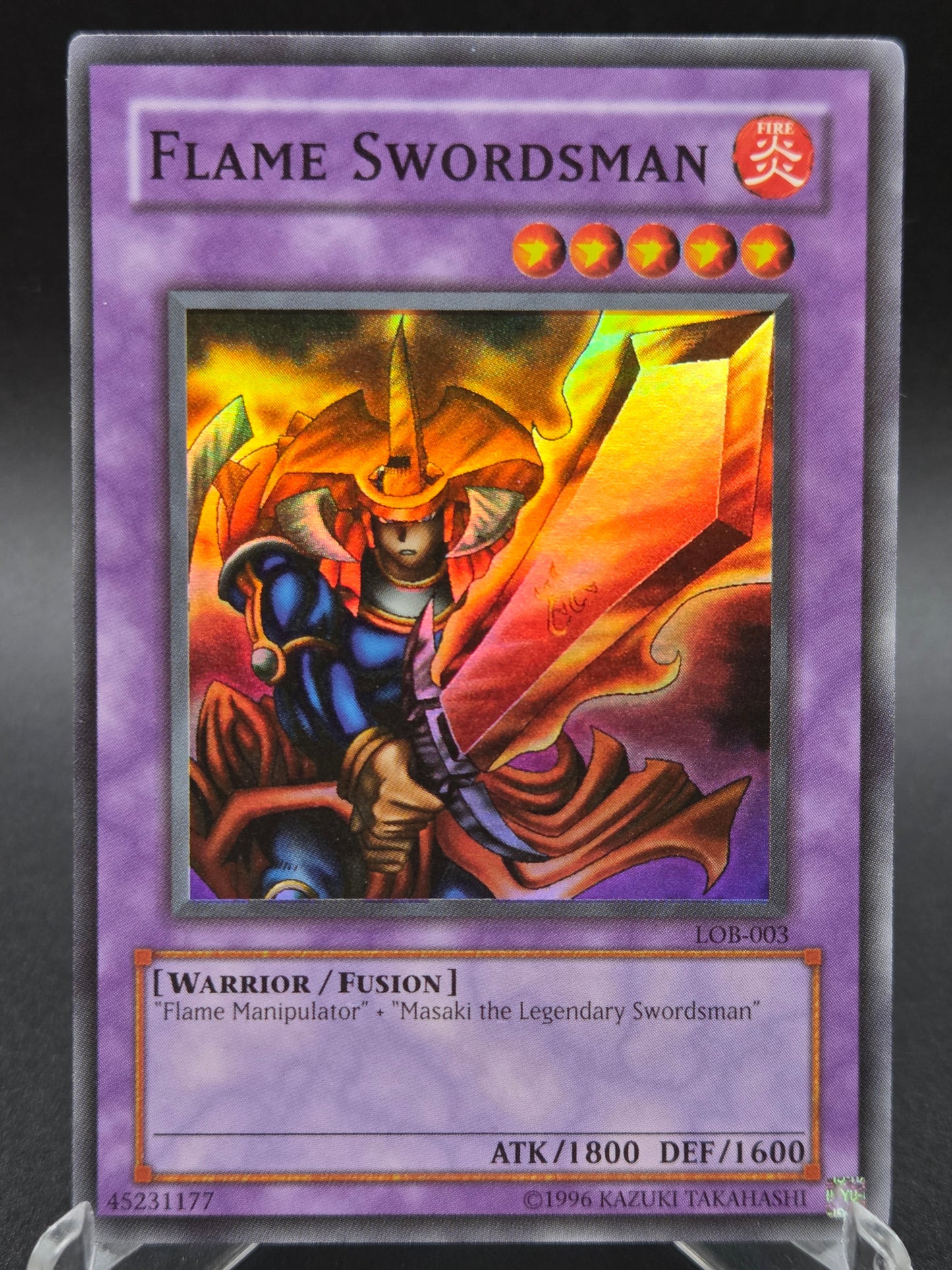 Yu-Gi-Oh! TCG: Flame Swordsman - LOB-003 - The Legend of Blue Eyes White Dragon