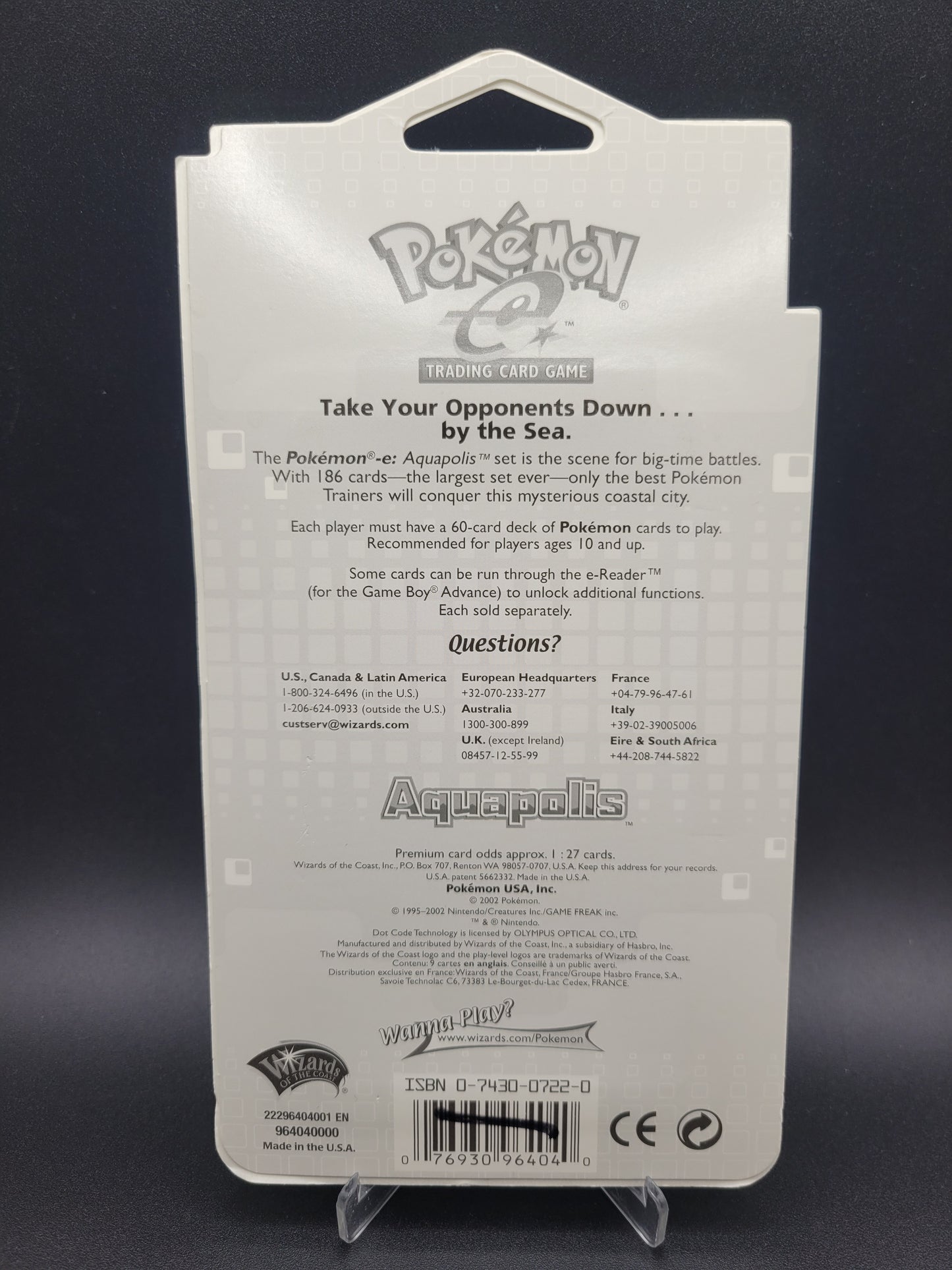 Pokémon TCG: 2003 Aquapolis - Blister Pack Sealed - Arcanine