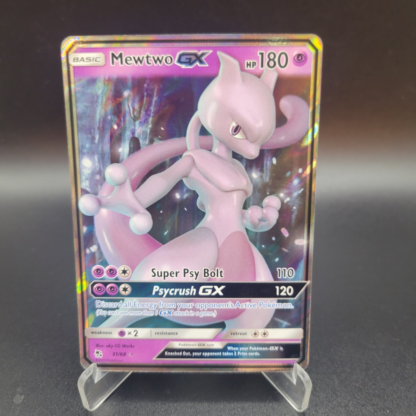 Pokémon TCG: 2019 Mewtwo GX 31/68 SM: Hidden Fates