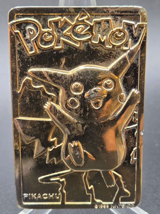 Pokémon TCG: 1999 Gold Plated Pikachu - Burger King Vintage