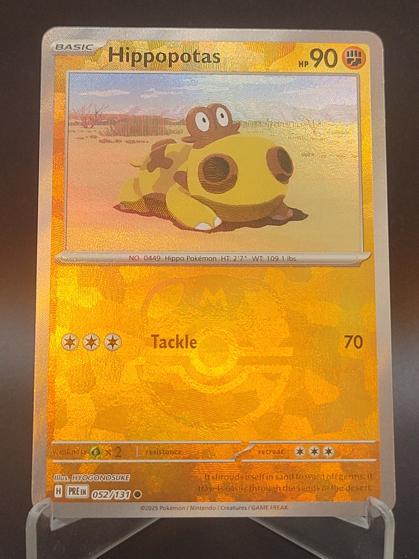 Pokémon TCG: 2025 Hippopotas  Master Ball 052/131 SV: Prismatic Evolutions