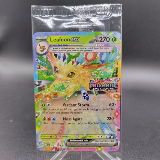Pokémon TCG: 2025 - Leafeon ex - 006/131 - SV: Prismatic Evolutions - Stamped Promo - Sealed