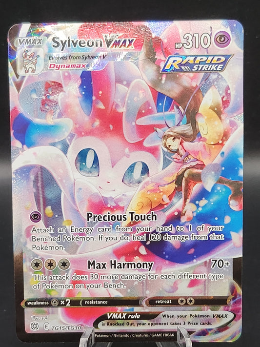 Pokémon TCG: 2022 Sylveon VMAX TG15/TG30 Brilliant Stars Trainer Gallery (Damaged)